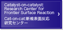 Catalyst-on-catalyst: Research Center for Frontier Surface Reaction Cat-on-cat:新規表面反応研究センター